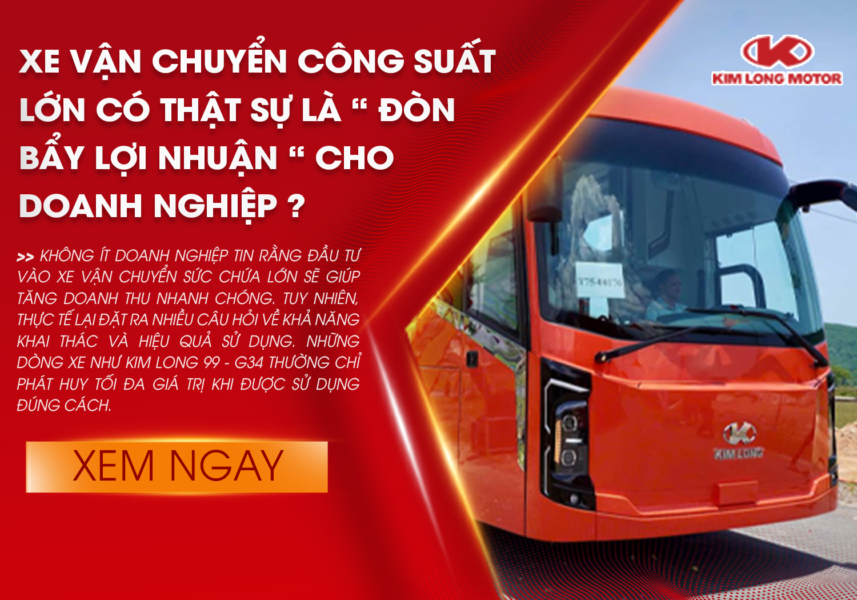 Xe khách công suất lớn Kim Long 99 G34 giường nằm